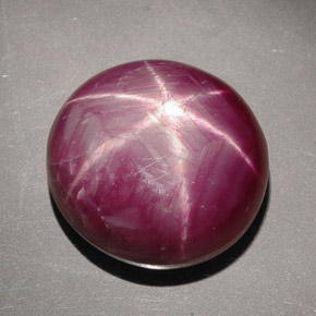 Rubí estrella rojo natural de 34,16 ct, corte óvalo, opaco