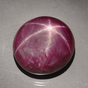 Rubí estrella rojo natural de 34,16 ct, corte óvalo, opaco