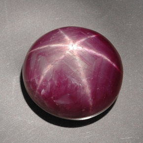 Rubí estrella rojo natural de 34,16 ct, corte óvalo, opaco