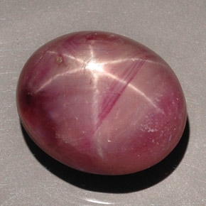 Rubí estrella rojo natural de 36,27 ct, corte óvalo, opaco