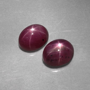 Gemas de rubí estrella rojo natural de  ct, corte óvalo, opaco