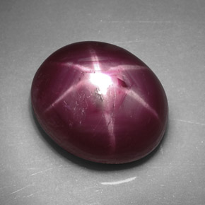 Rubí Estrella Rojo púrpura natural de 5.50 ct, Corte Óvalo, Opaco