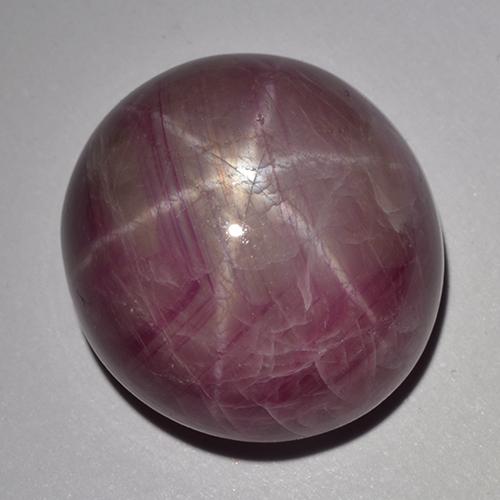 Rubí estrella púrpura natural de 33,48 ct, corte óvalo, opaco