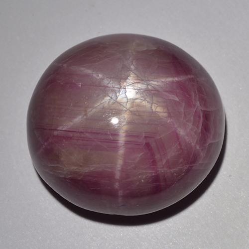 Rubí estrella púrpura natural de 33,48 ct, corte óvalo, opaco