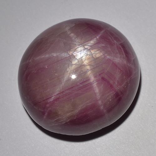 Rubí estrella púrpura natural de 33,48 ct, corte óvalo, opaco