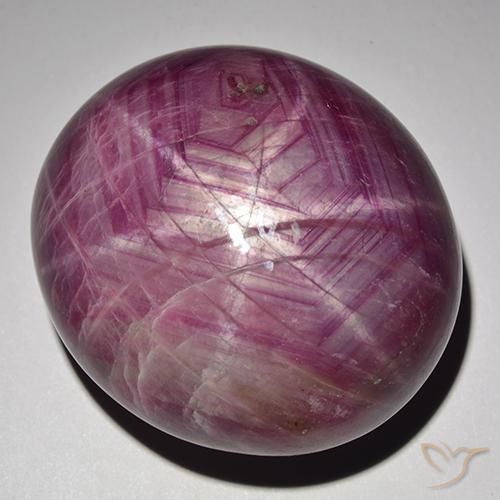 rubí estrella Púrpura rojizo natural de 127.45 ct, Ovalada, Opaco