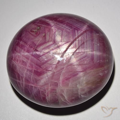 rubí estrella Púrpura rojizo natural de 127.45 ct, Ovalada, Opaco