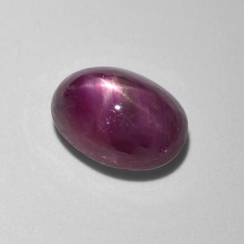 Rubí estrella rojo natural de 0,83 ct, corte óvalo, translúcido