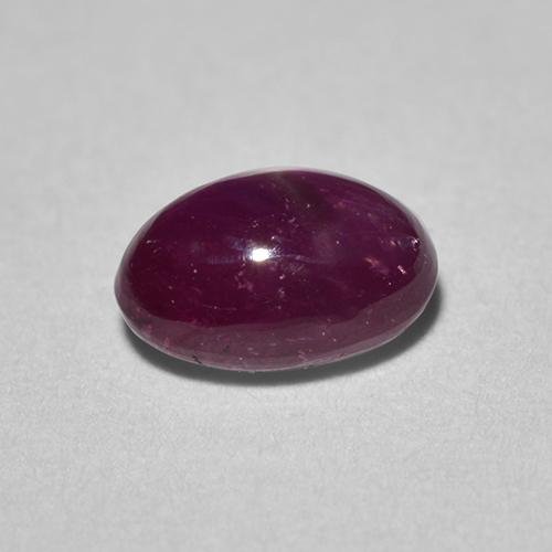Rubí estrella rojo natural de 0,83 ct, corte óvalo, translúcido