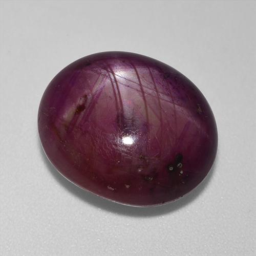 Rubí estrella rojo natural de 13,24 ct, corte óvalo, opaco