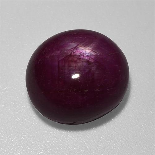 rubí estrella Rojo oscuro natural de 9.87 ct, Ovalada, Opaco