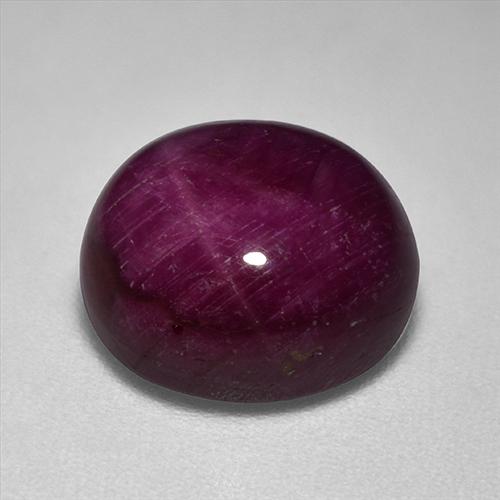 rubí estrella Rojo oscuro natural de 9.87 ct, Ovalada, Opaco