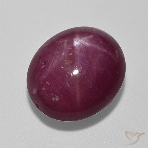 rubí estrella Rojo oscuro natural de 13.67 ct, Ovalada, Opaco