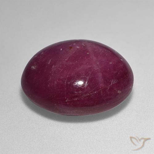 rubí estrella Rojo oscuro natural de 13.67 ct, Ovalada, Opaco