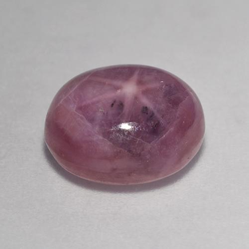 Rubí Estrella Púrpura oscuro medio natural de 6.54 ct, Corte Óvalo, Opaco