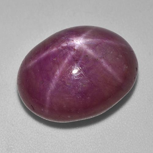 Rubí estrella rojo natural de 16,92 ct, corte óvalo, opaco