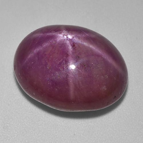 Rubí estrella rojo natural de 16,92 ct, corte óvalo, opaco