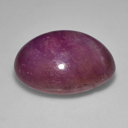 Rubí estrella rojo natural de 16,92 ct, corte óvalo, opaco