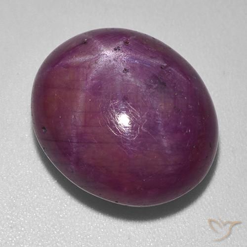 rubí estrella Rojo vino natural de 19.19 ct, Ovalada, Opaco