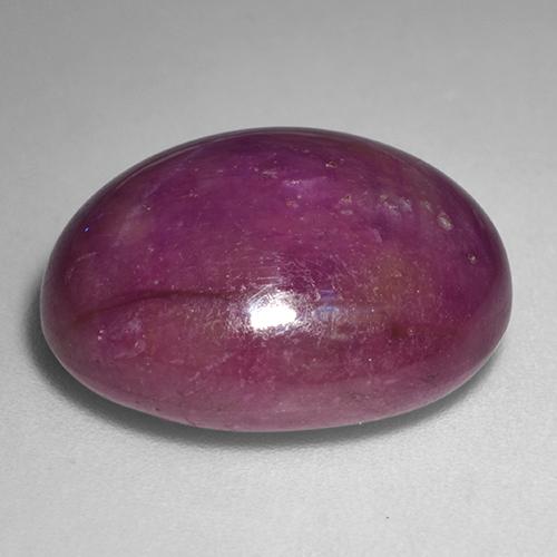 Rubí Estrella Rojo oscuro natural de 24.57 ct, Corte Óvalo, Opaco