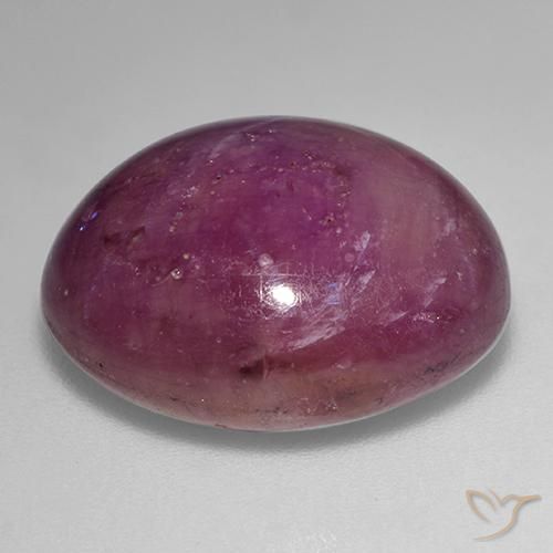 rubí estrella Rojo púrpura natural de 23.39 ct, Ovalada, Opaco