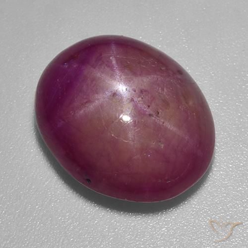 rubí estrella Púrpura medio natural de 12.28 ct, Ovalada, Opaco