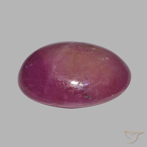 rubí estrella Púrpura medio natural de 12.28 ct, Ovalada, Opaco