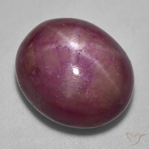 25.63ct Natural Púrpura rojizo rubí estrella, Ovalada, Opaco