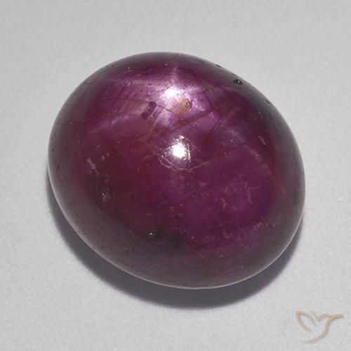 13.37ct Natural Rojo frambuesa rubí estrella, Ovalada, Opaco
