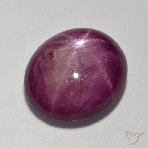 12.00ct Natural Rojo frambuesa rubí estrella, Ovalada, Opaco