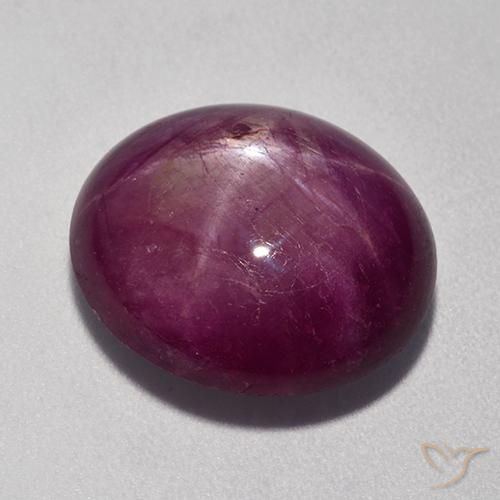 rubí estrella Rojo frambuesa natural de 12.00 ct, Ovalada, Opaco