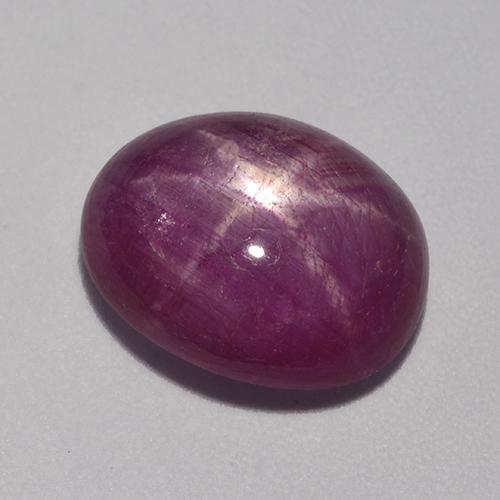 Rubí estrella púrpura natural de 7,22 ct, corte óvalo, opaco