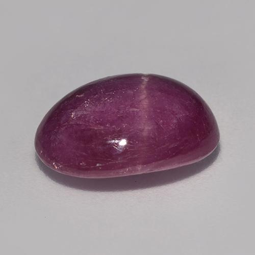 Rubí estrella púrpura natural de 7,22 ct, corte óvalo, opaco