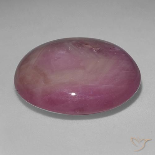 rubí estrella Púrpura claro medio natural de 31.80 ct, Ovalada, Opaco