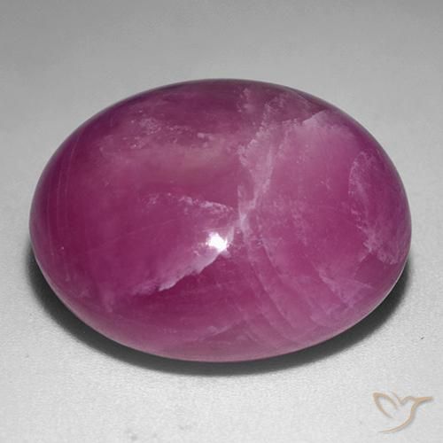 rubí estrella Púrpura oscuro medio natural de 53.60 ct, Ovalada, Opaco