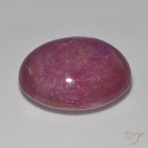 rubí estrella Púrpura oscuro medio natural de 15.55 ct, Ovalada, Opaco
