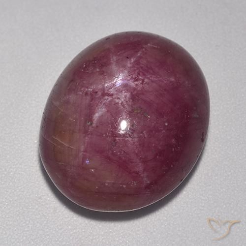 rubí estrella Púrpura rojizo natural de 20.12 ct, Ovalada, Opaco