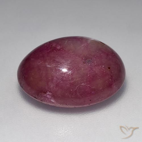 rubí estrella Púrpura oscuro medio natural de 14.78 ct, Ovalada, Opaco