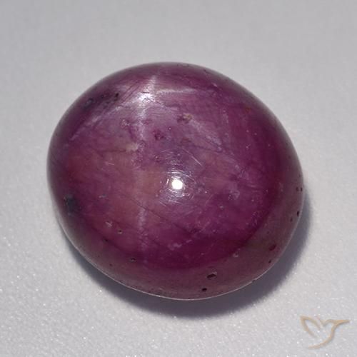 rubí estrella Púrpura rojizo natural de 14.20 ct, Ovalada, Opaco