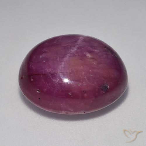 rubí estrella Púrpura rojizo natural de 14.20 ct, Ovalada, Opaco