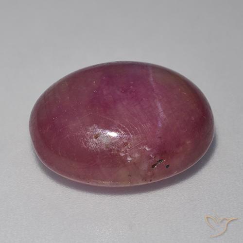 rubí estrella Púrpura medio natural de 15.19 ct, Ovalada, Opaco
