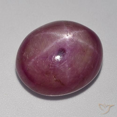 rubí estrella Púrpura rojizo natural de 15.67 ct, Ovalada, Opaco