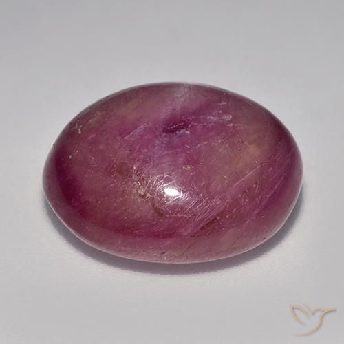 rubí estrella Púrpura rojizo natural de 15.67 ct, Ovalada, Opaco