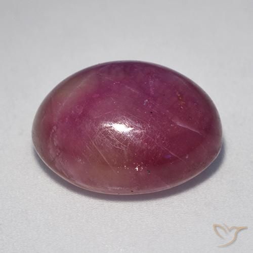 rubí estrella Púrpura rojizo natural de 17.67 ct, Ovalada, Opaco