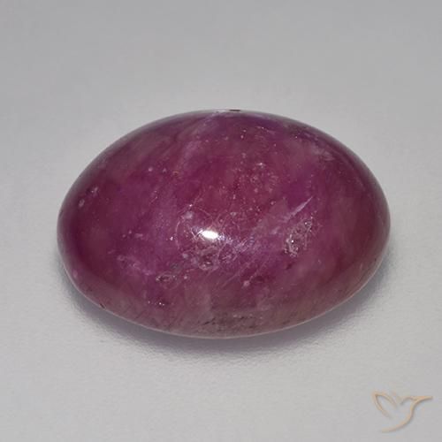 rubí estrella Púrpura oscuro medio natural de 13.70 ct, Ovalada, Opaco