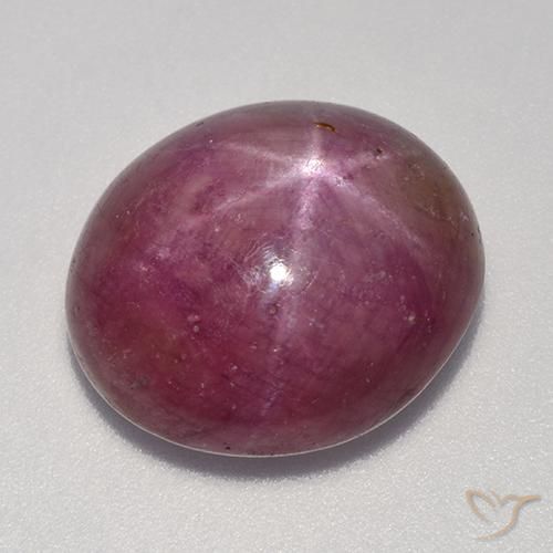 17.49ct Natural Púrpura rojizo rubí estrella, Ovalada, Translúcido