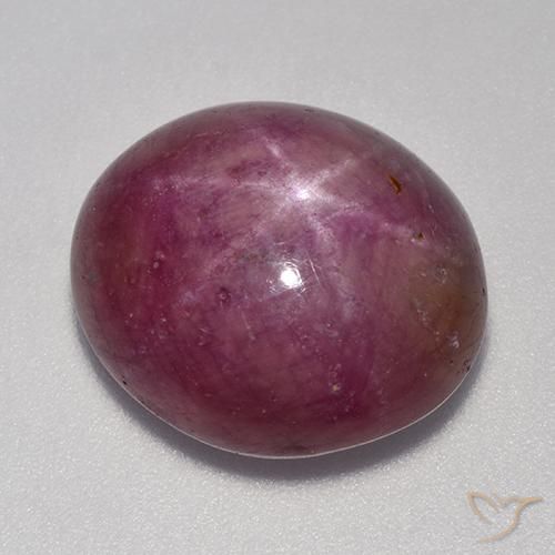 rubí estrella Púrpura rojizo natural de 17.49 ct, Ovalada, Translúcido
