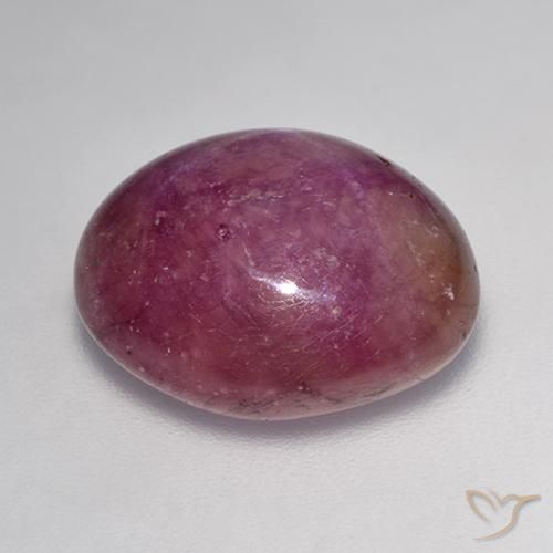 rubí estrella Púrpura rojizo natural de 17.49 ct, Ovalada, Translúcido