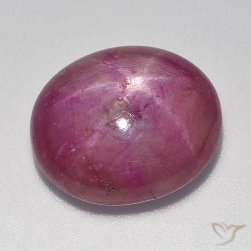 16.49ct Natural Púrpura claro medio rubí estrella, Ovalada, Opaco
