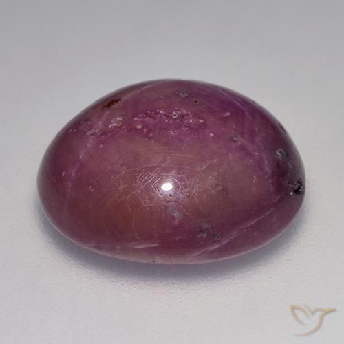 rubí estrella Púrpura oscuro medio natural de 14.94 ct, Ovalada, Opaco